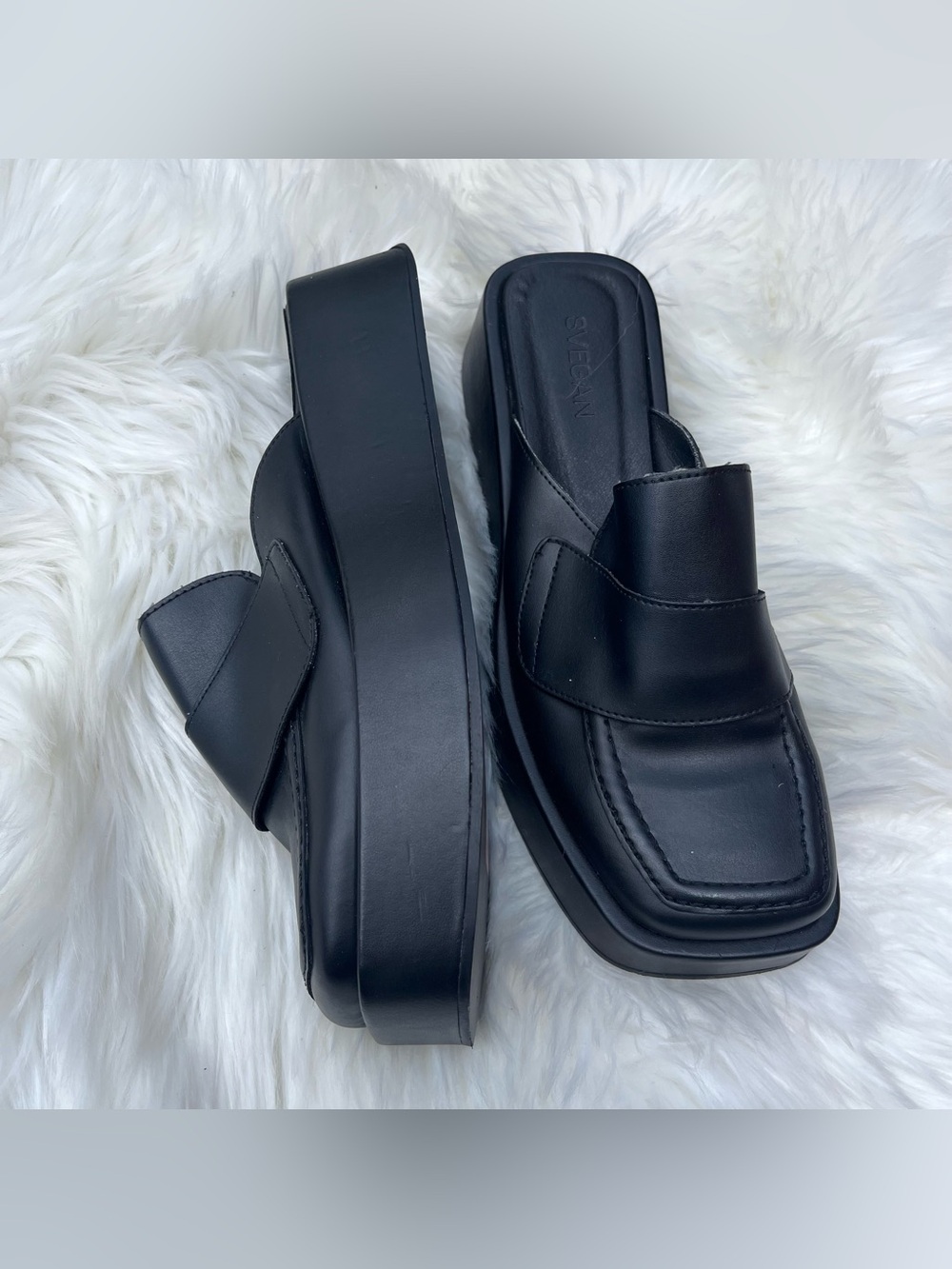 Svegan Tempera Vegan Leather Mule Loafers - Picture 4 of 11